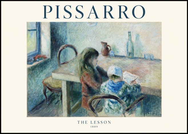 Pissarro The Lesson No1 - Poszter