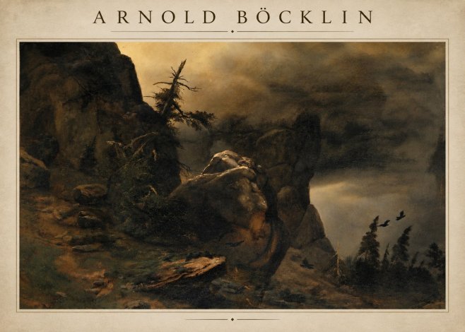 Arnold Böcklin Felsabhang Mit Wettertannen No4 - Poszter
