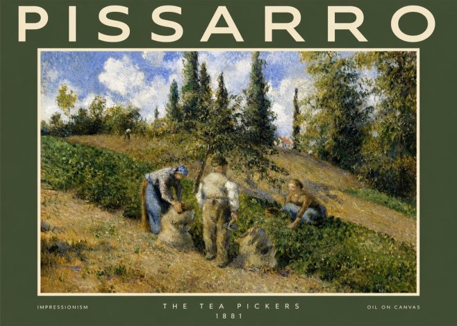 Pissarro The Tea Pickers No2 - Poszter