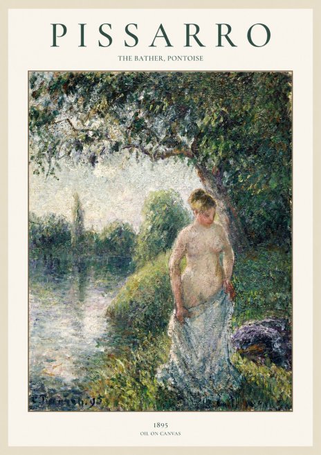 Pissarro The Bather, Pontoise No1 - Poszter