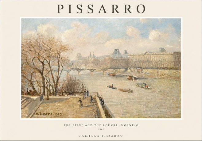 Pissarro The Seine and the Louvre, Morning No1 - Poszter