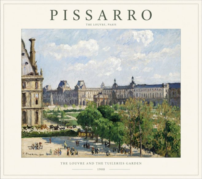 Pissarro The Louvre and the Tuileries Garden No1 - Poszter