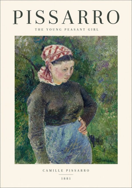 Pissarro The Young Peasant Girl No1 - Poszter