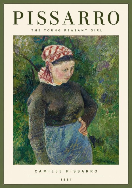 Pissarro The Young Peasant Girl No2 - Poszter