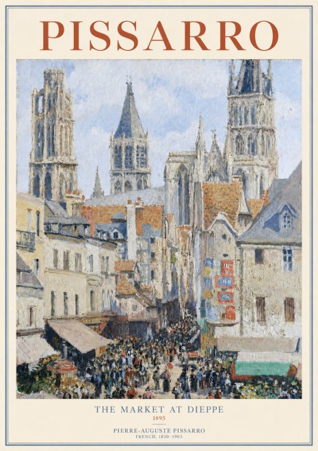 Pissarro The Rue Aux Juifs, Rouen No2 - Poszter