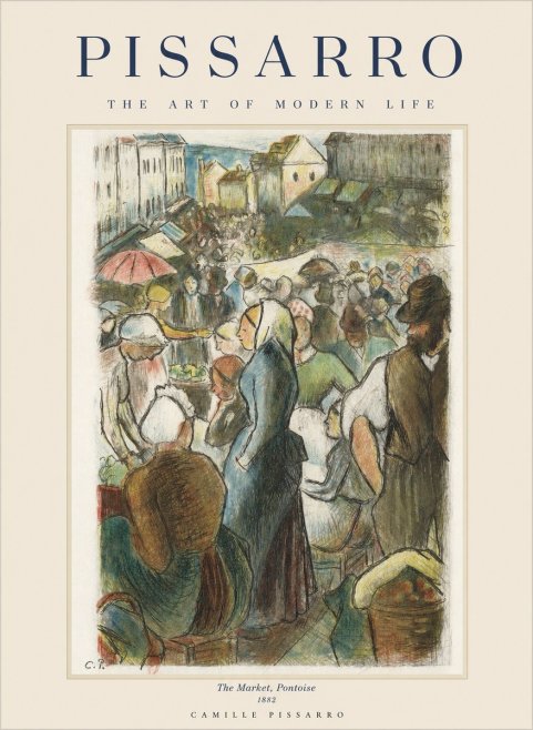 Pissarro The Market, Pontoise No1 - Poszter