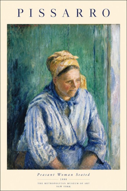 Pissarro Peasant Woman Seated No1 - Poszter