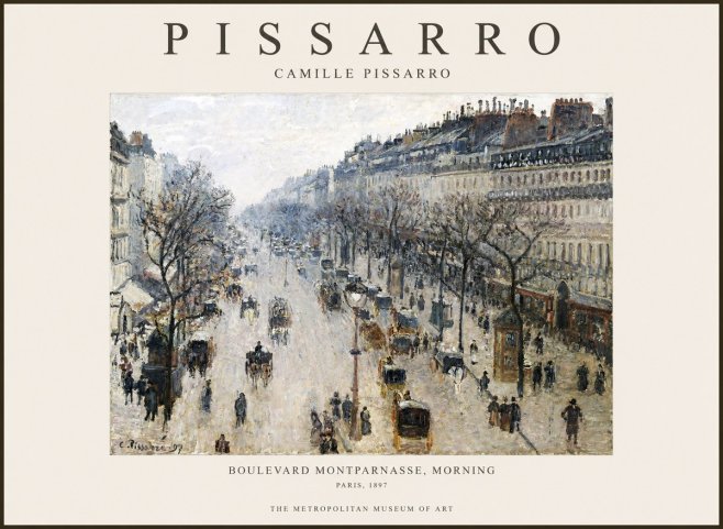 Pissarro Boulevard Montparnasse, Morning No1 - Poszter