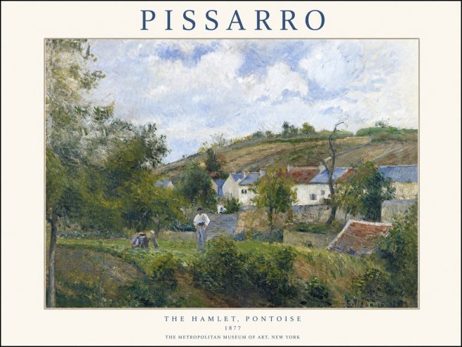 Pissarro The Hamlet, Pontoise No1 - Poszter
