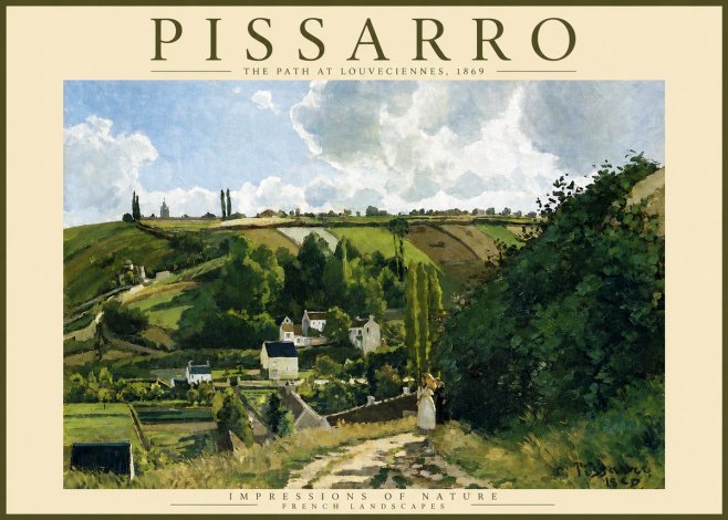 Pissarro The Path at Louveciennes, 1869 No3 - Poszter