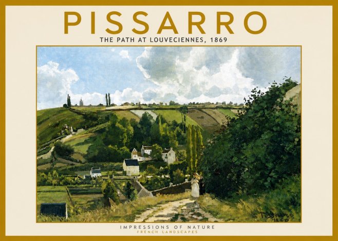 Pissarro The Path at Louveciennes, 1869 No5 - Poszter