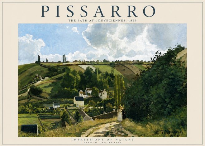 Pissarro The Path at Louveciennes, 1869 No6 - Poszter
