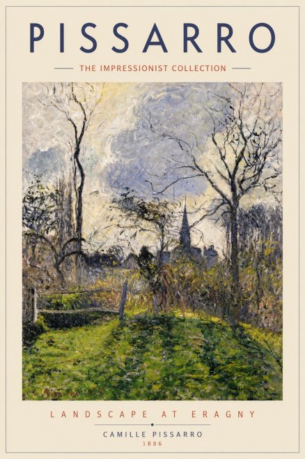 Pissarro Landscape at Eragny No5 - Poszter
