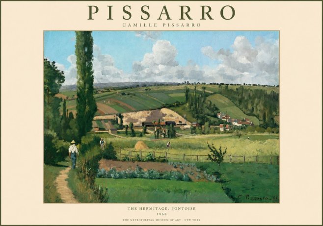 Pissarro The Hermitage, Pontoise No1 - Poszter