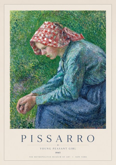 Pissarro Young Peasant Girl No1 - Poszter
