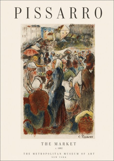 Pissarro The Market II No1 - Poszter