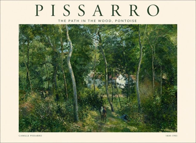 Pissarro The Path in the Wood, Pontoise No1 - Poszter