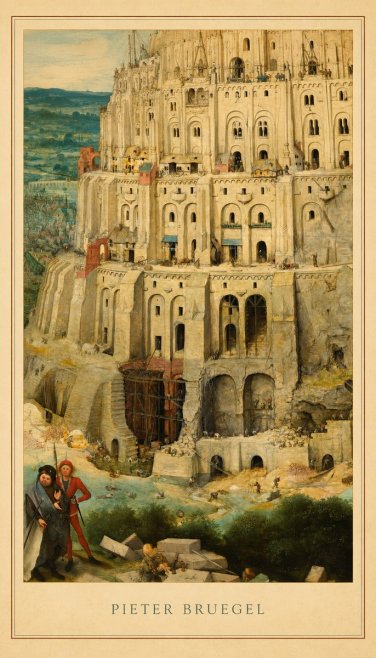 Pieter Bruegel The Tower of Babel IV No4 - Poszter