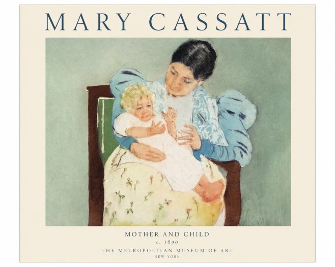 Mary Cassatt Mother and Child III No1 - Poszter