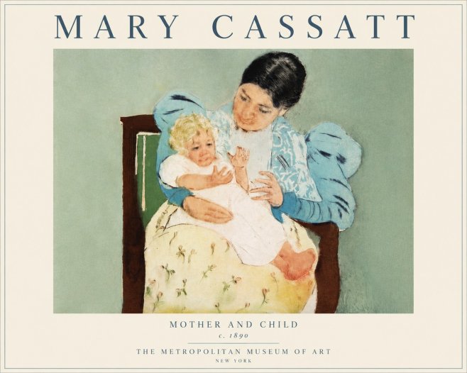 Mary Cassatt Mother and Child III No6 - Poszter
