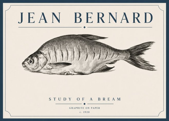 Jean Bernard Study of a Bream No5 - Poszter
