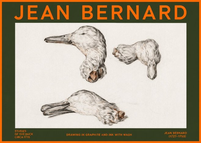 Jean Bernard Studies of the Duck No2 - Poszter