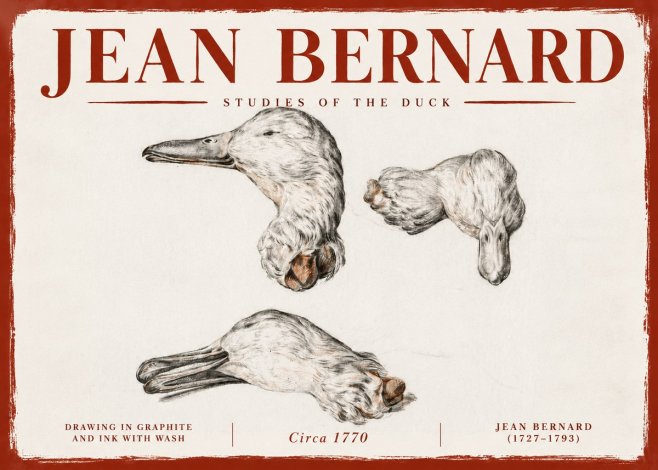 Jean Bernard Studies of the Duck No6 - Poszter