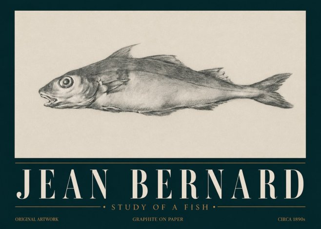Jean Bernard Fish Study I No6 - Poszter