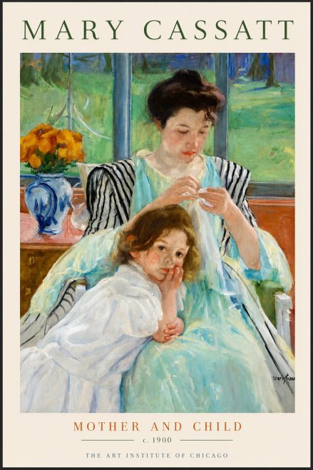 Mary Cassatt Mother and Child VII No2 - Poszter