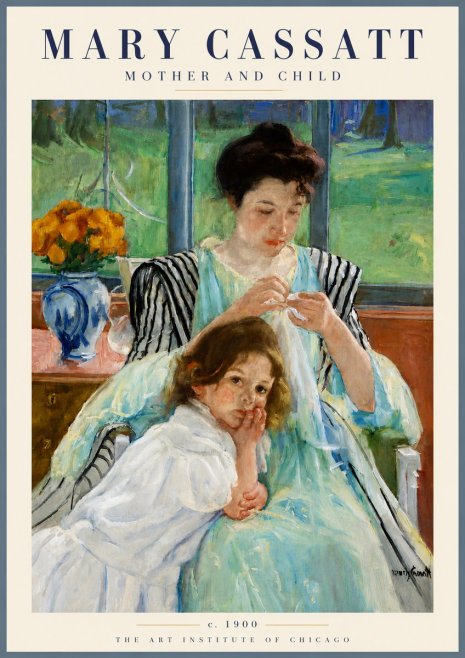 Mary Cassatt Mother and Child VII No6 - Poszter