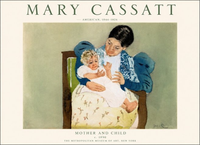 Mary Cassatt Mother and Child VIII No5 - Poszter