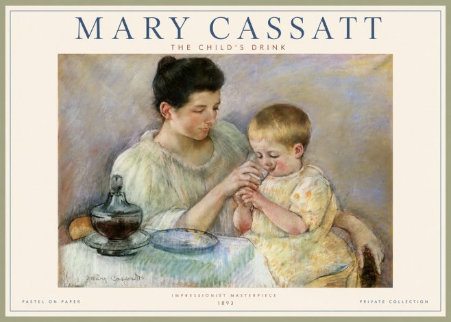 Mary Cassatt The Child's Drink No2 - Poszter