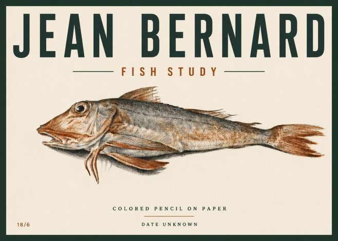 Jean Bernard Fish Study II No6 - Poszter