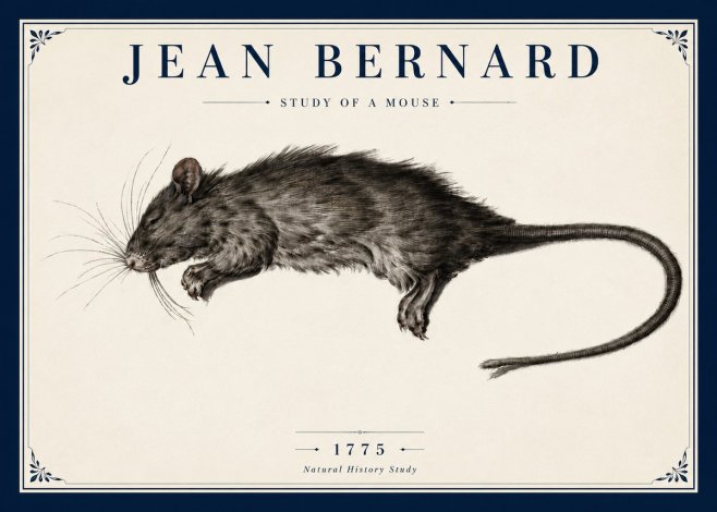 Jean Bernard Study of a Mouse II No5 - Poszter