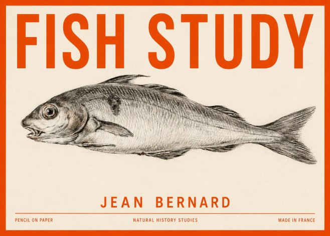 Jean Bernard Fish Study III No2 - Poszter