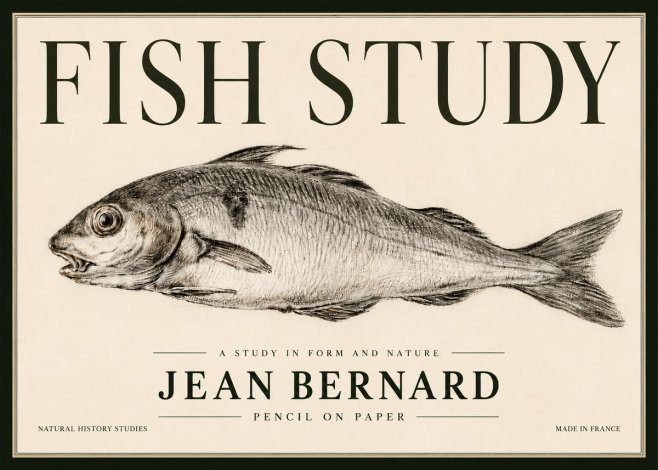 Jean Bernard Fish Study III No6 - Poszter