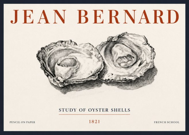 Jean Bernard Study of Oyster Shells No5 - Poszter