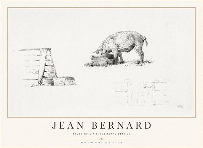 Jean Bernard Pig Study No2 - Poszter