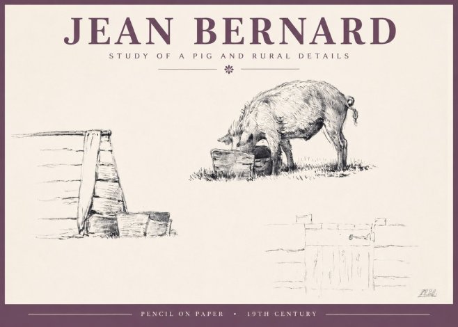 Jean Bernard Pig Study No5 - Poszter