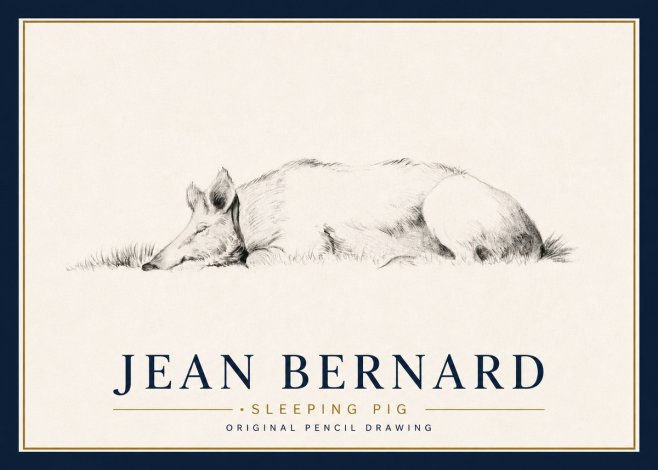 Jean Bernard Sleeping Pig II No4 - Poszter
