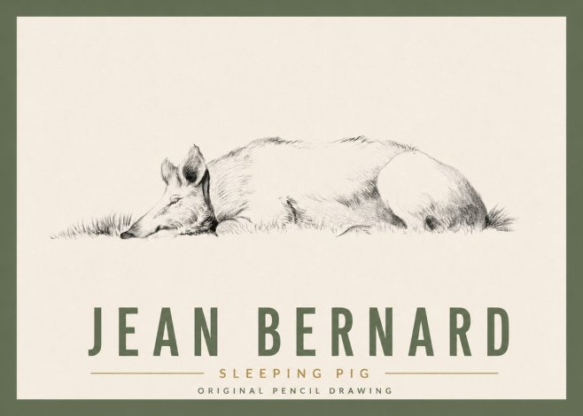 Jean Bernard Sleeping Pig II No5 - Poszter