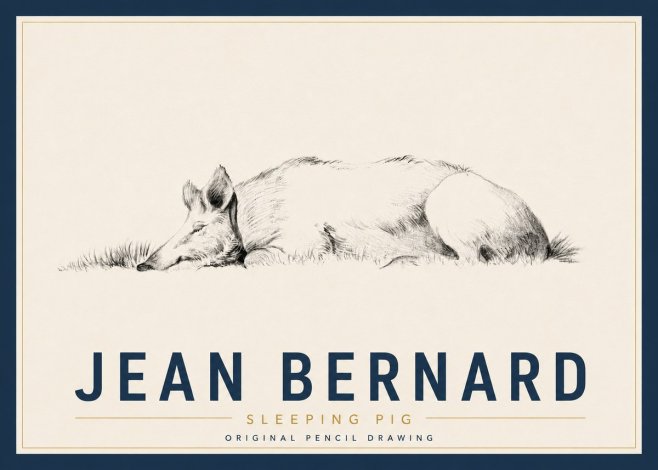 Jean Bernard Sleeping Pig II No6 - Poszter