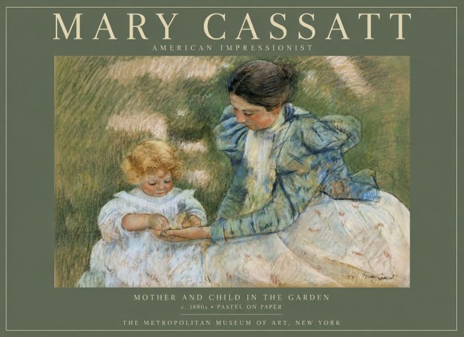 Mary Cassatt Mother and Child in the Garden No2 - Poszter