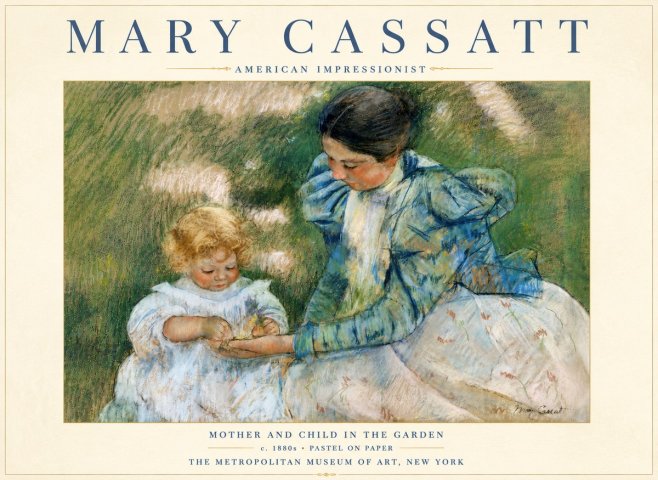 Mary Cassatt Mother and Child in the Garden No6 - Poszter