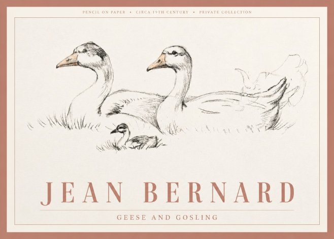 Jean Bernard Study of Geese No4 - Poszter