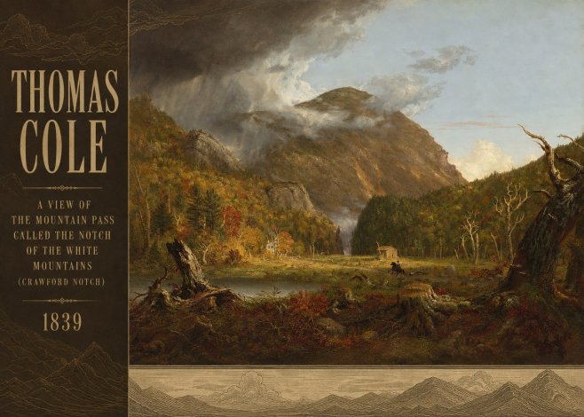 Thomas Cole A View of the Mountain Pass Called the Notch of the White Mountains (Crawford Notch) II No2 - Poszter