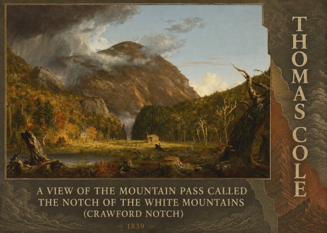 Thomas Cole A View of the Mountain Pass Called the Notch of the White Mountains (Crawford Notch) II No4 - Poszter