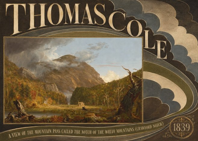 Thomas Cole A View of the Mountain Pass Called the Notch of the White Mountains (Crawford Notch) II No5 - Poszter