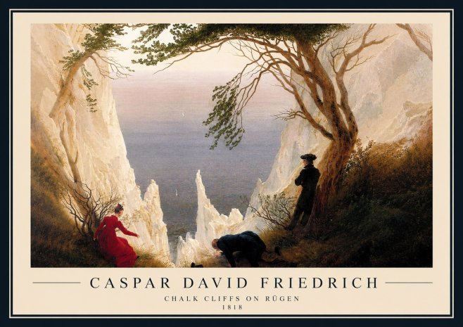 Caspar David Friedrich Chalk Cliffs on Rügen No1 - Poszter