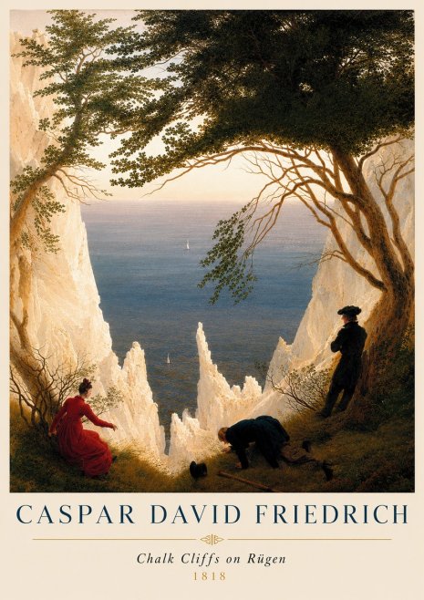 Caspar David Friedrich Chalk Cliffs on Rügen No2 - Poszter